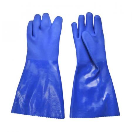 Blue Flannelette Lined With Greaseproof Gloves