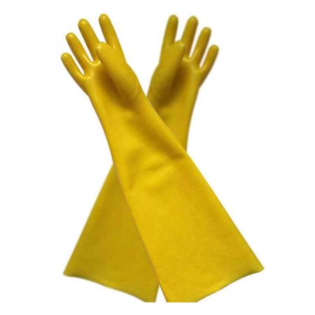  Yellow dipping flannelette gloves 60cm