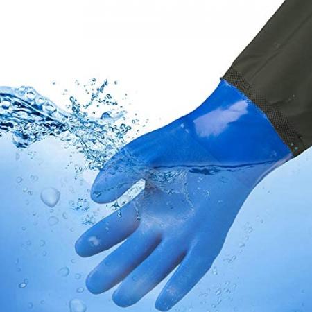 Waterproof PVC Coated Glove with long cuff