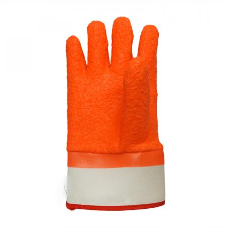PVC gloves one side dots safety cuff