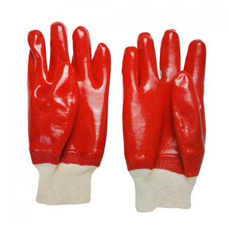 red pvc coated gloves