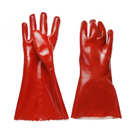 PVC Glove Smooth Palm Elbow Red 35CM
