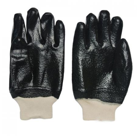 black pvc working glove