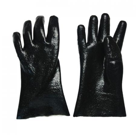 black rough finish glove