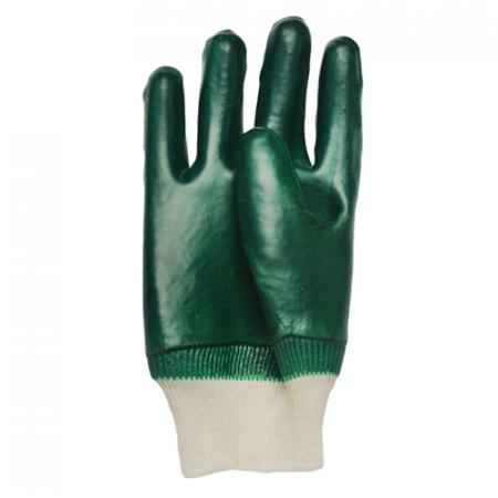 Green pvc gloves