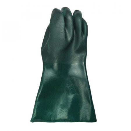 Chemical Resistant & Anti Static Green Double Dipped PVC 14" Gauntlet