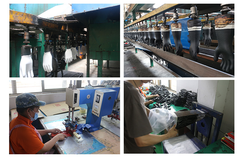 Non-slip PVC coated gloves process